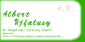 albert ujfalusy business card